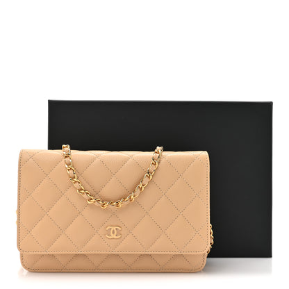 Chanel Caviar Quilted Wallet on Chain WOC Beige Clair 11 of 11