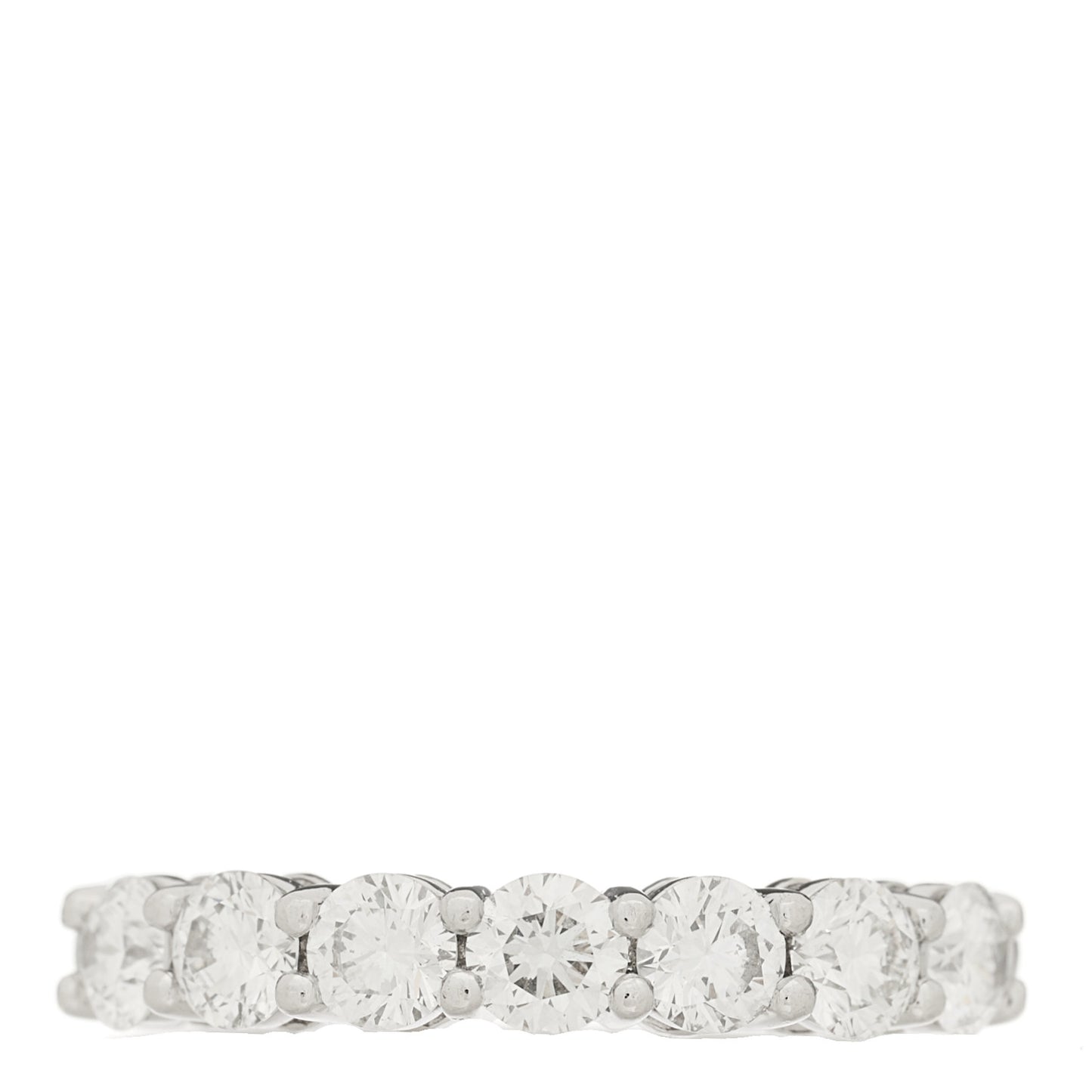 Platinum Diamond 3.5mm Forever Half Circle Band Ring 49 4.75