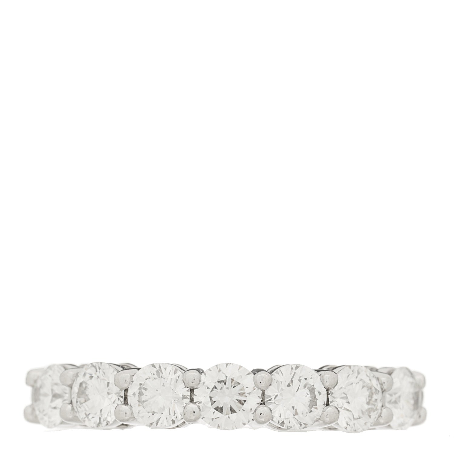 Tiffany Platinum Diamond 3.5mm Forever Half Circle Band Ring 49 4.75 1 of 5