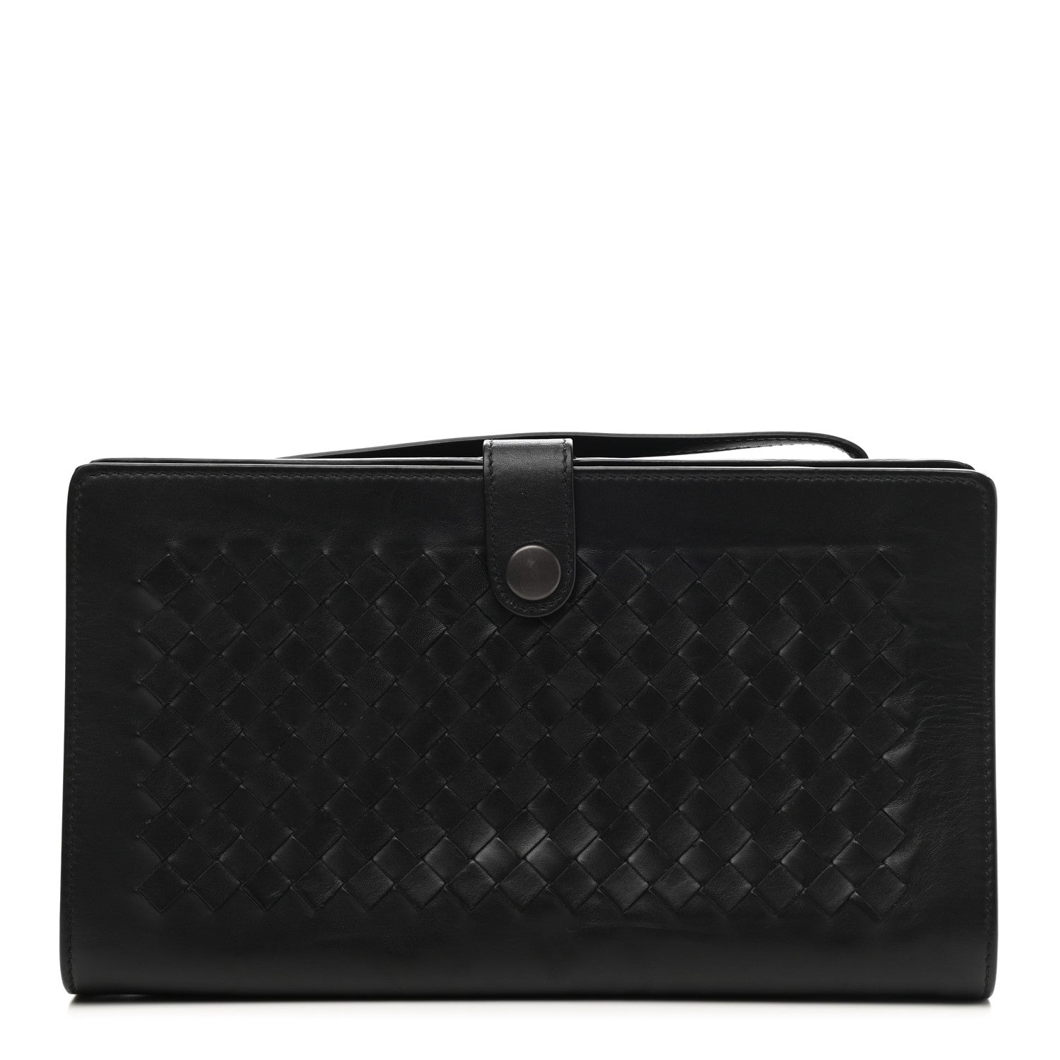 Bottega Veneta Nappa Intrecciato Clutch Wallet Black 1 of 10