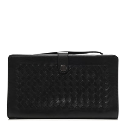 Bottega Veneta Nappa Intrecciato Clutch Wallet Black 1 of 10