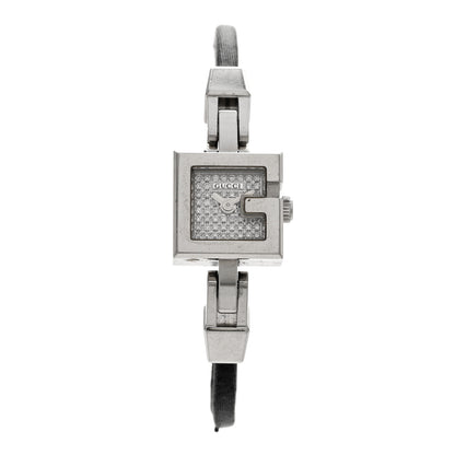 Gucci Stainless Steel Satin Diamond Pave 14mm 102 G-Mini Quartz Watch Black 1 of 4