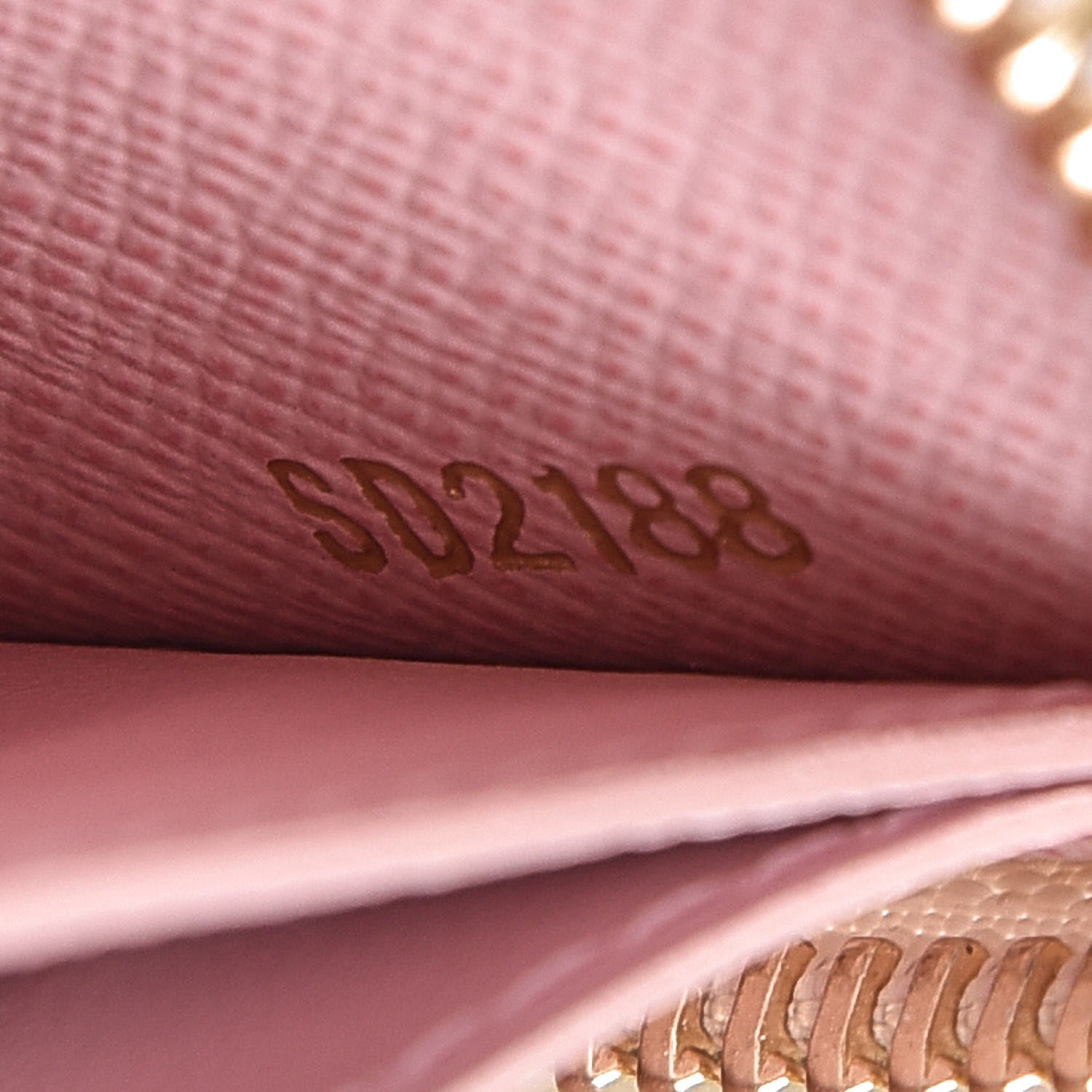 Louis Vuitton Damier Azur Clemence Wallet Rose Ballerine 7 of 7
