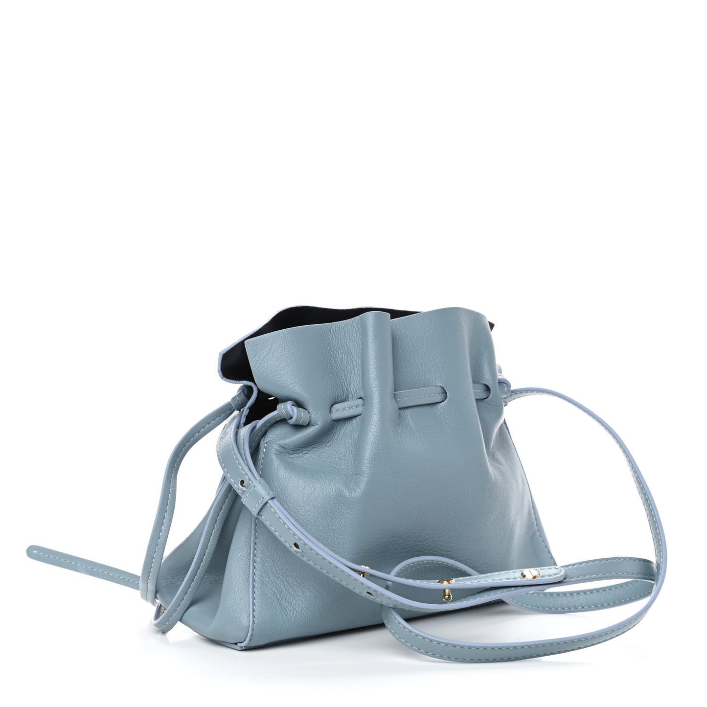 Lambskin Mini Protea Bag Grey Blue