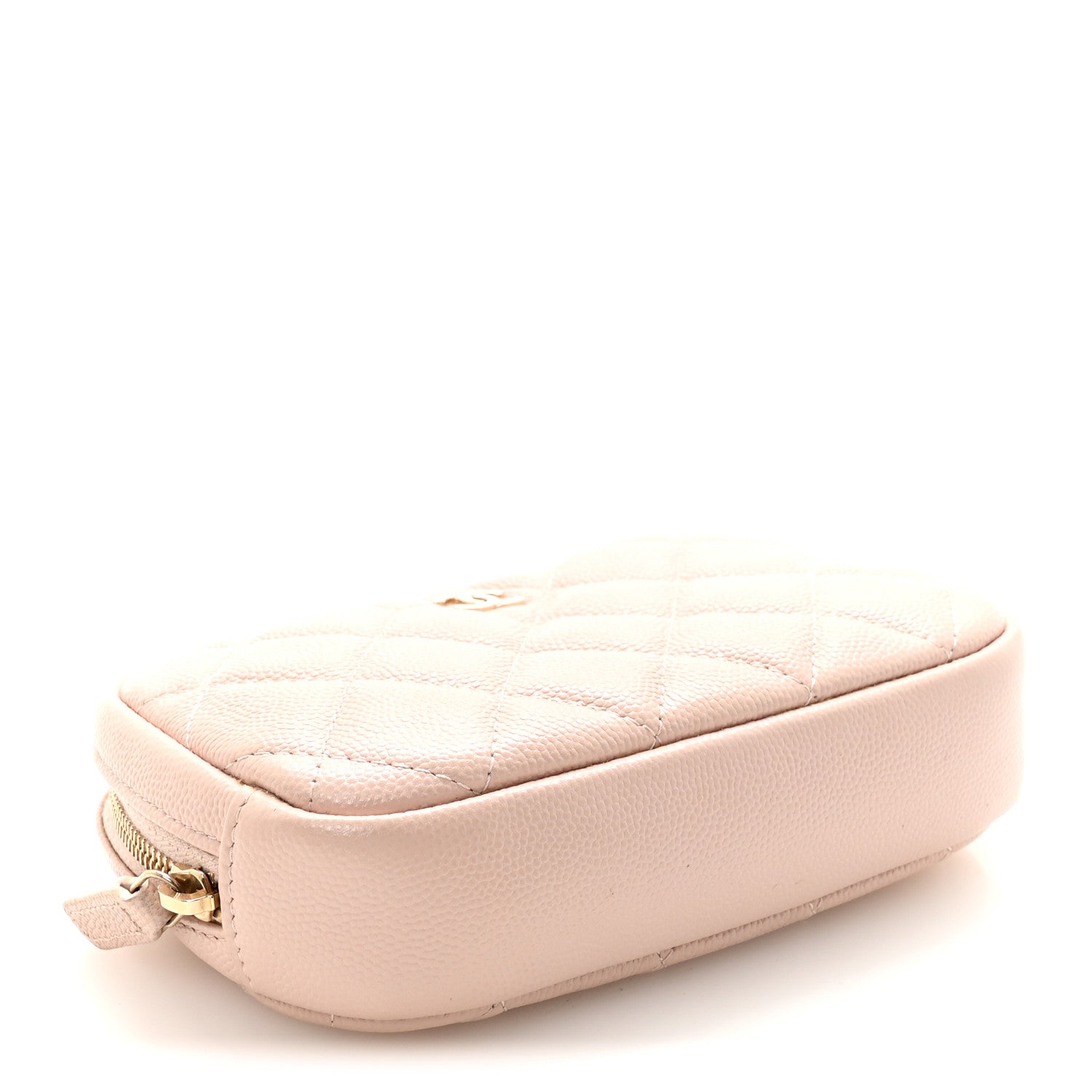 Chanel Caviar Quilted Small Curvy Pouch Cosmetic Case Light Pink 4 of 8