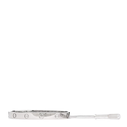 Cartier 18K White Gold LOVE Bracelet 17 3 of 5