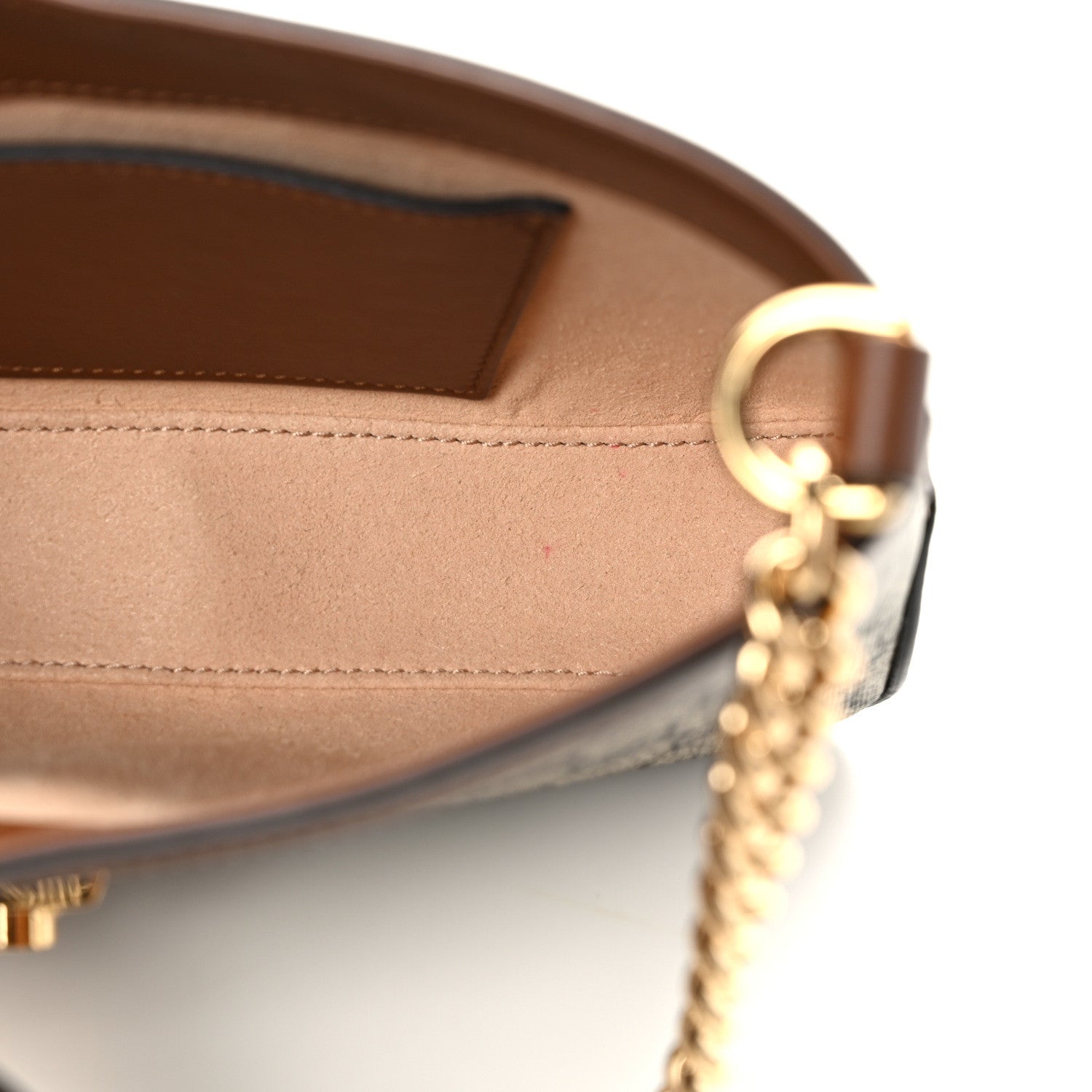 Gucci GG Supreme Monogram Calfskin Small Padlock Chain Shoulder Bag Beige Ebony Brown Sugar 10 of 11
