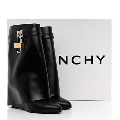 Givenchy Calfskin Shark Lock Ankle Boots 40 Black 10 of 10