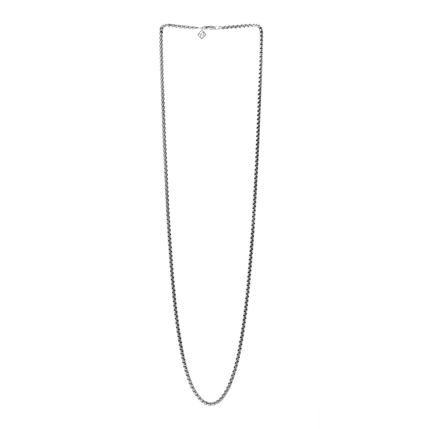 Sterling Silver 14K Yellow Gold 5mm Box Chain Necklace 32"