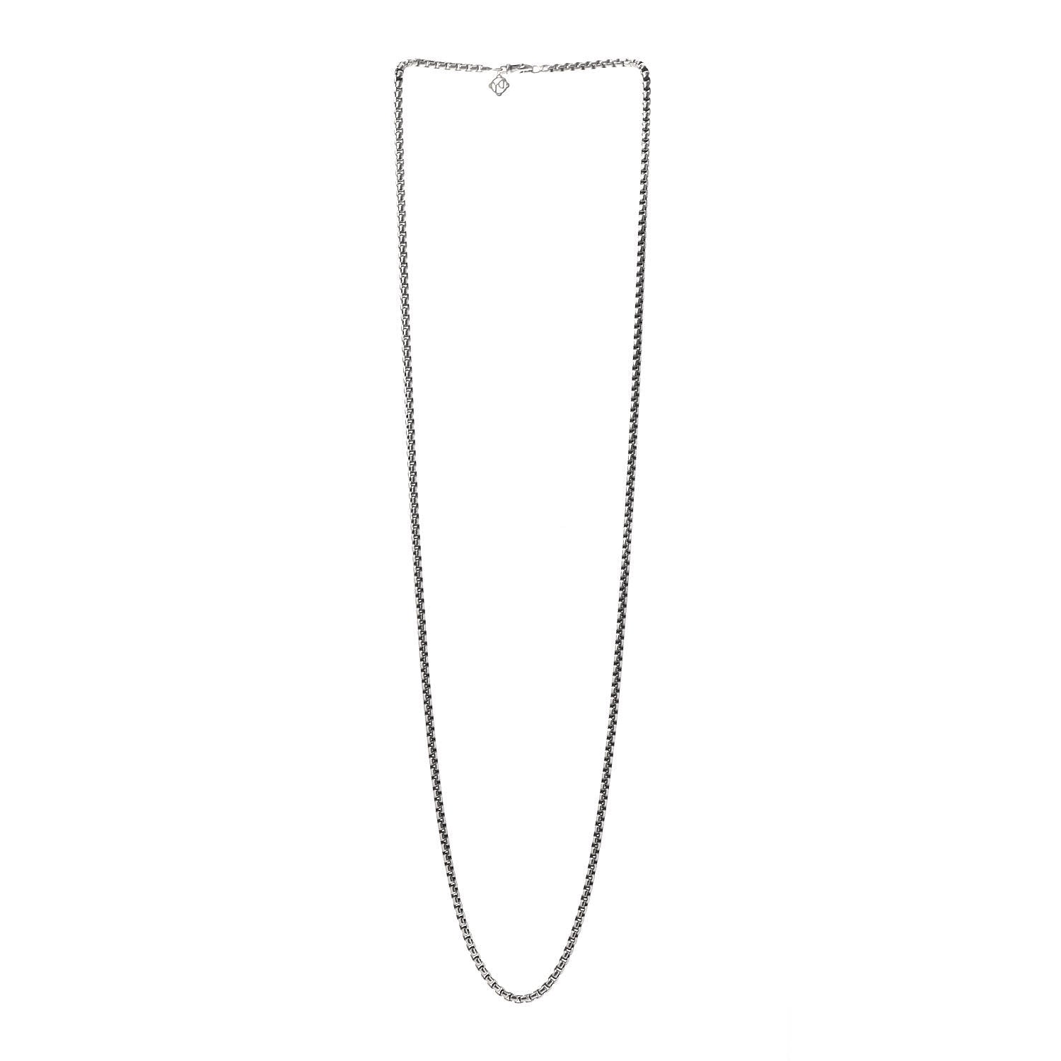 David Yurman Sterling Silver 14K Yellow Gold 5mm Box Chain Necklace 32" 3 of 6