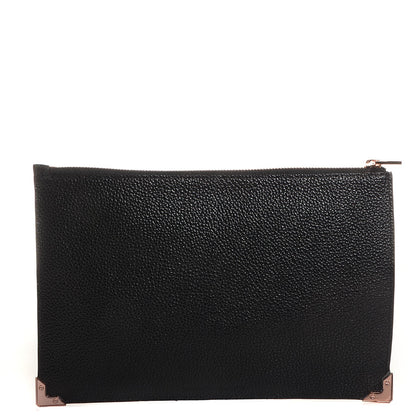 Alexander Wang Textured Leather Prisma Flat Pouch Black 1 of 6