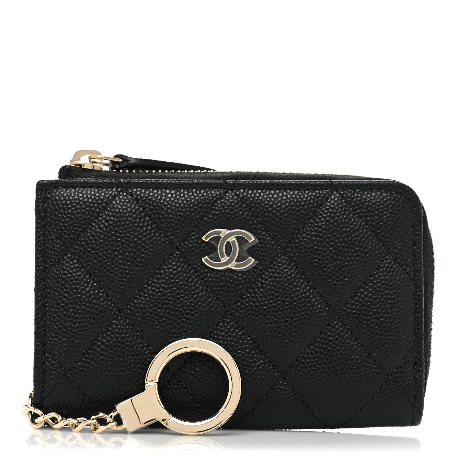 Chanel Caviar Quilted Key Holder Case Black 1 of 10