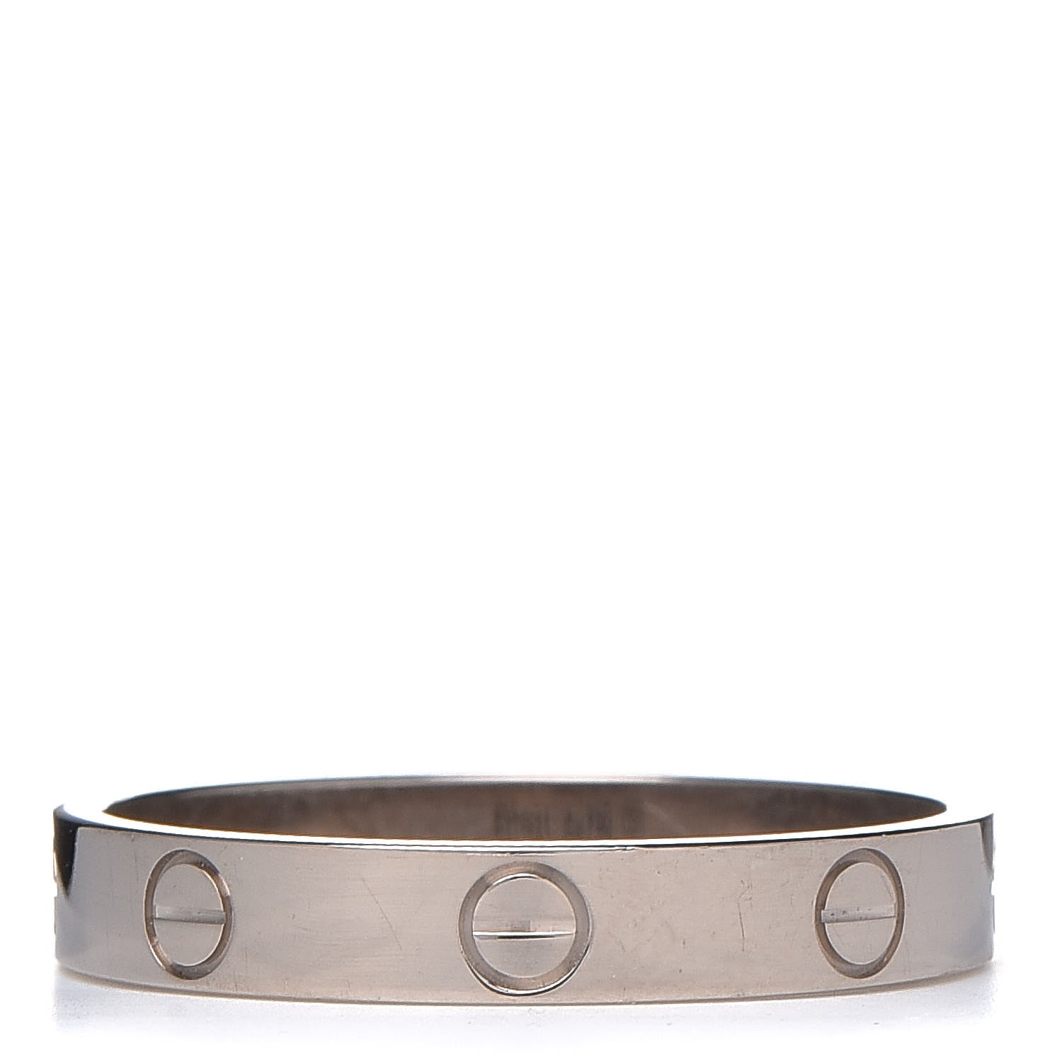 Cartier 18K White Gold 3.5mm LOVE Wedding Band Ring 60 9.25 3 of 4