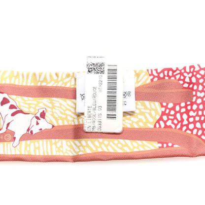 Hermes Silk En Liberte Twilly Rose Bleu Rouge Rose Bleu Rouge 4 of 4