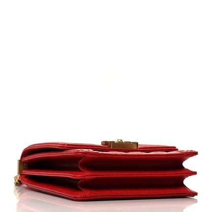 Chanel Caviar Quilted North South Boy Flap Red 4 of 11