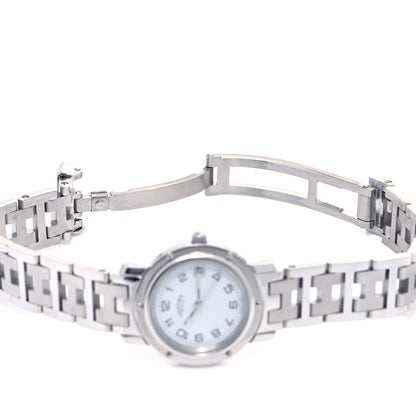Hermes Stainless Steel 24mm Clipper Quartz Watch White 6 of 7