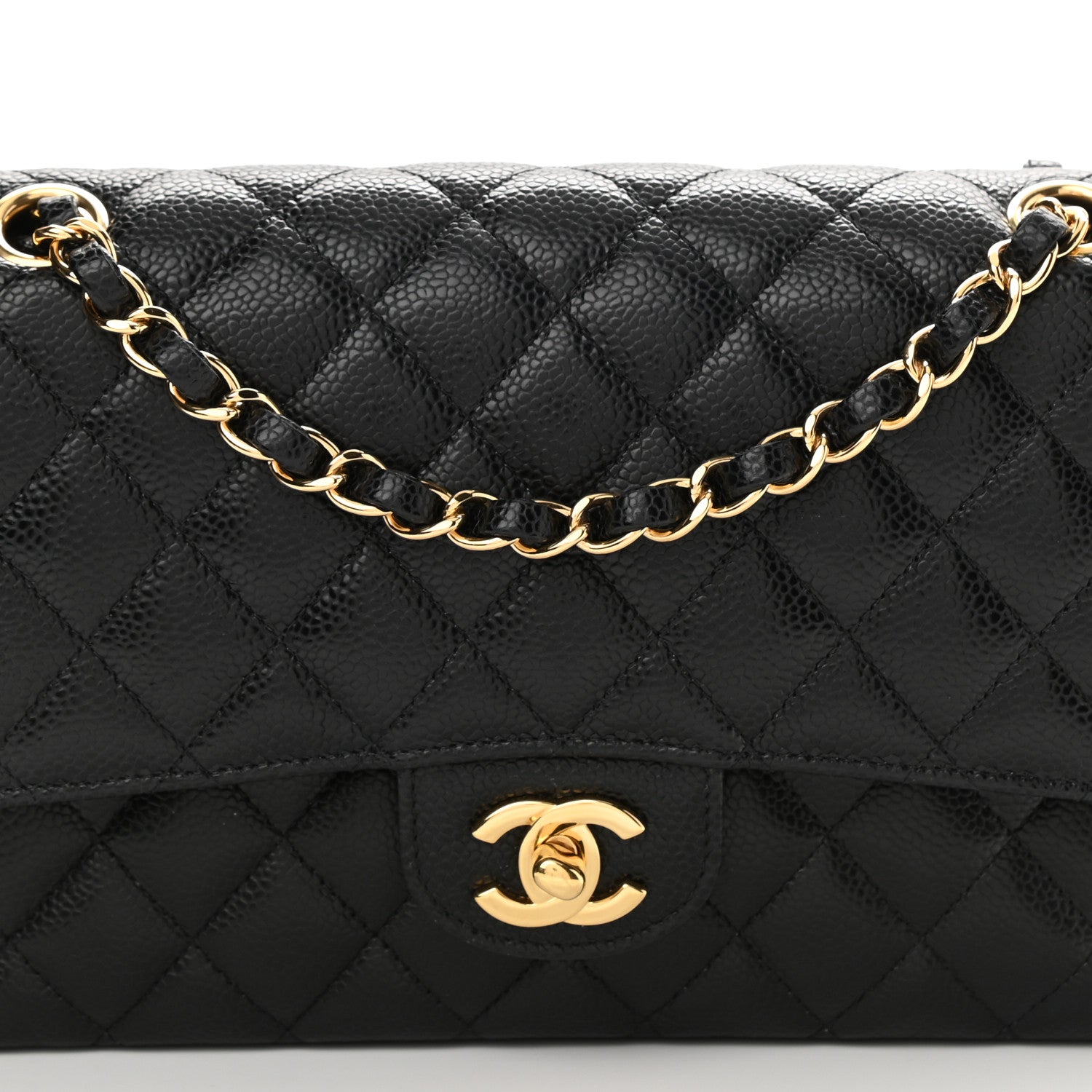 Chanel Caviar Quilted Medium Double Flap Black 8 of 11