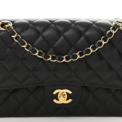 Chanel Caviar Quilted Medium Double Flap Black 8 of 11