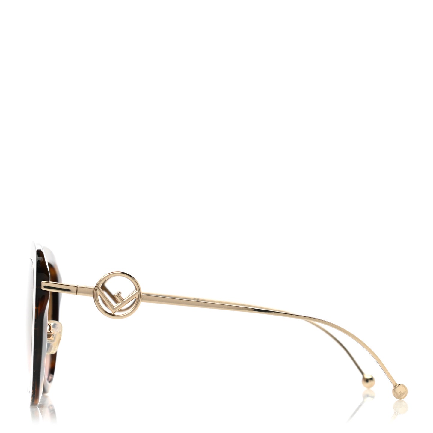 Acetate Metal F is Fendi FF Square Cat Eye Sunglasses FF 0424/F/S Havana