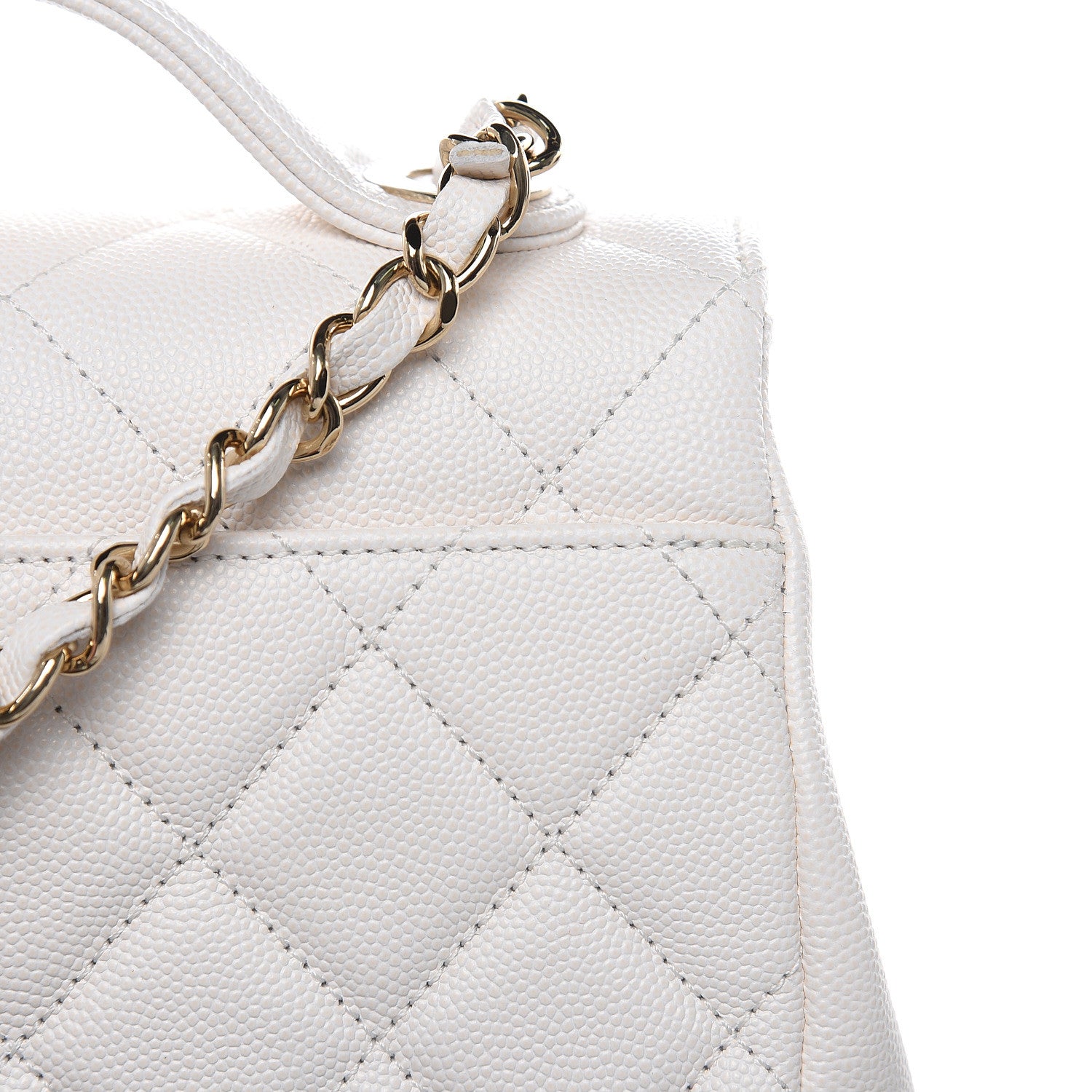 Chanel Caviar Quilted Medium Business Affinity Flap White 15 of 17