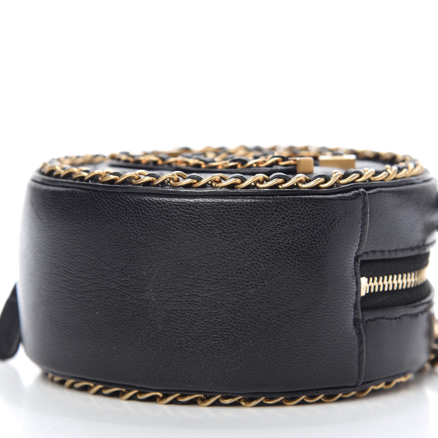 Chanel Lambskin Quilted Round Filigree Chain Around Crossbody Black 7 of 10