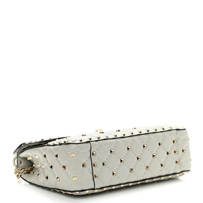 Valentino Garavani Nappa Medium Rockstud Spike Shoulder Bag Opal Grey 4 of 12