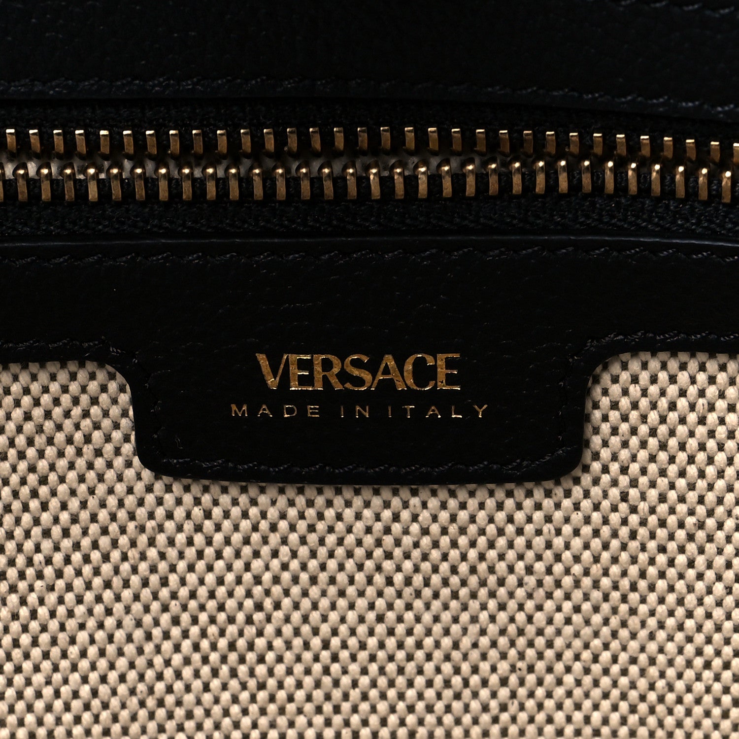 Versace Canvas Calfskin La Medusa Tote Bag Beige 6 of 10