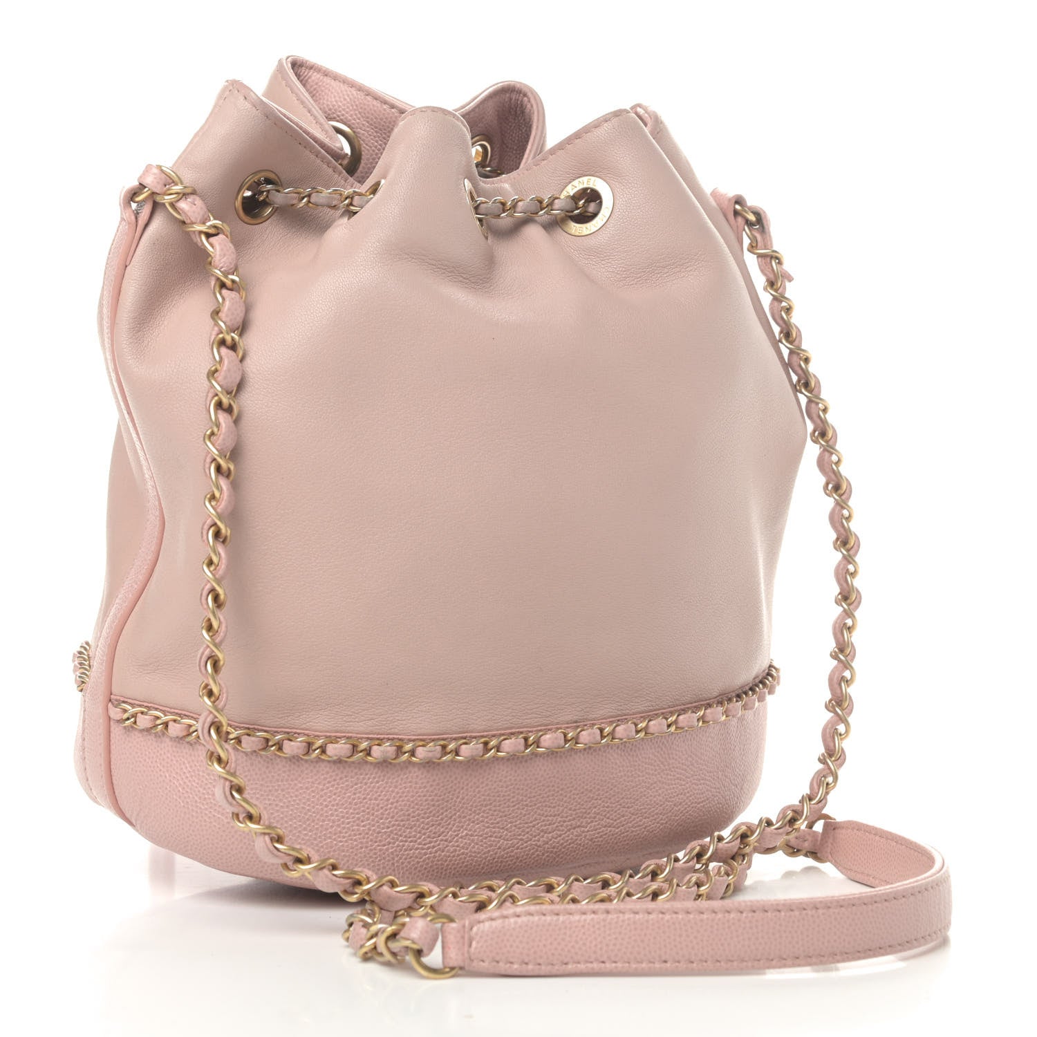 Chanel Lambskin Caviar Lovely Chains Drawstring Bag Pink 2 of 4