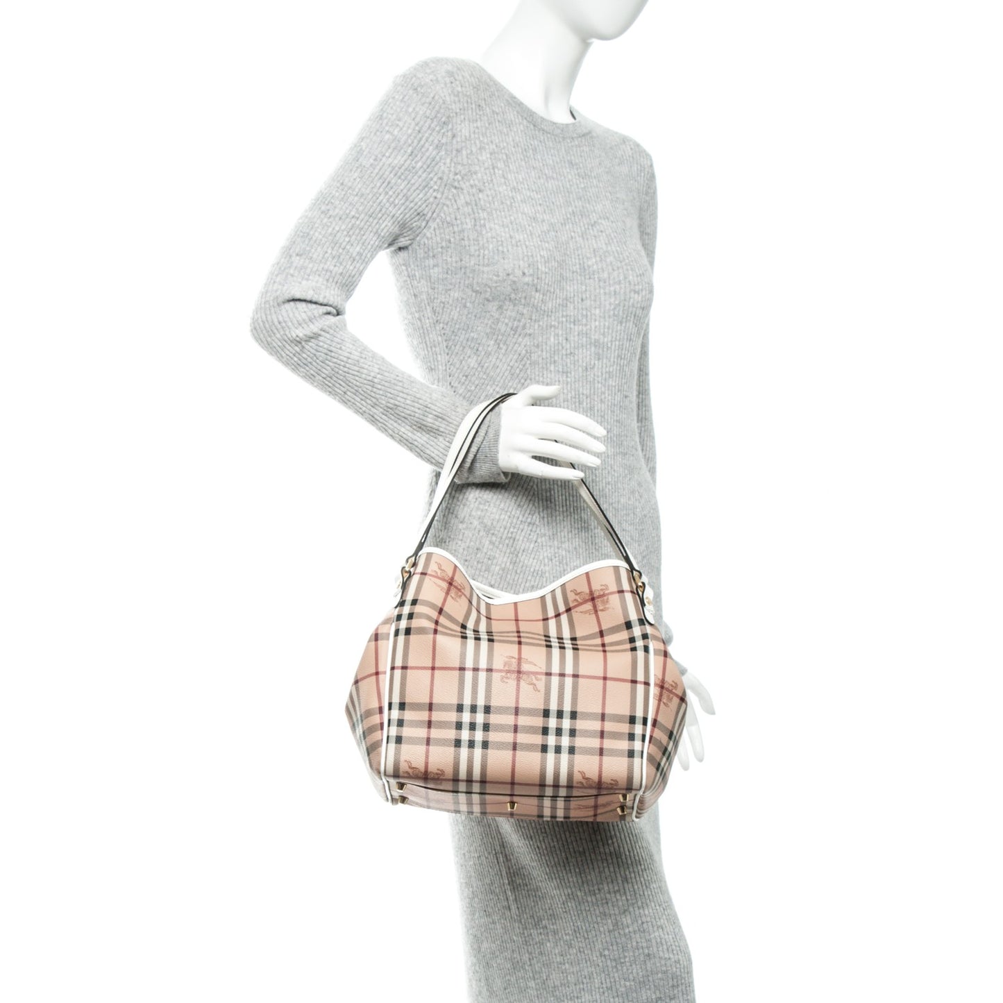 Haymarket Check Small Canterbury Tote White
