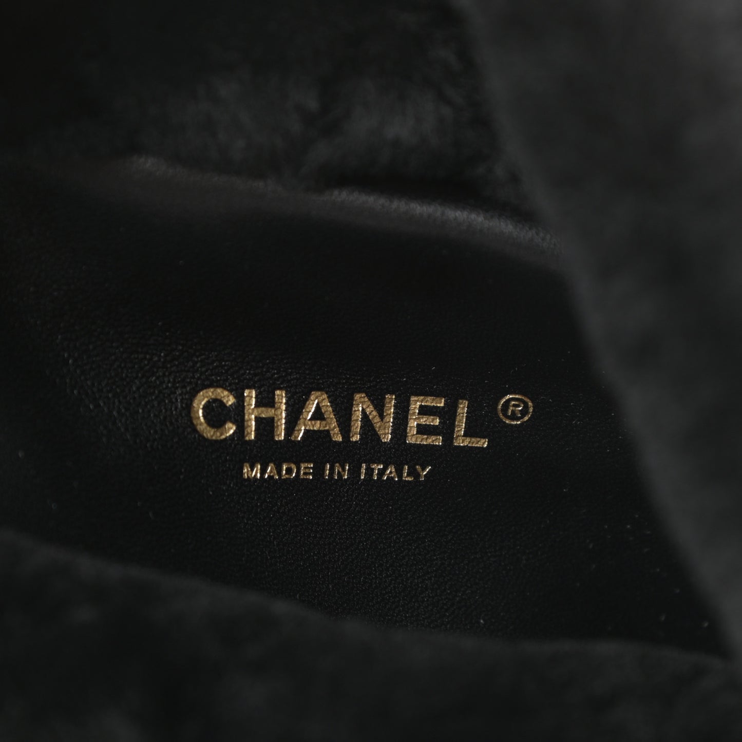 Lambskin Shearling Quilted CC Backpack Black