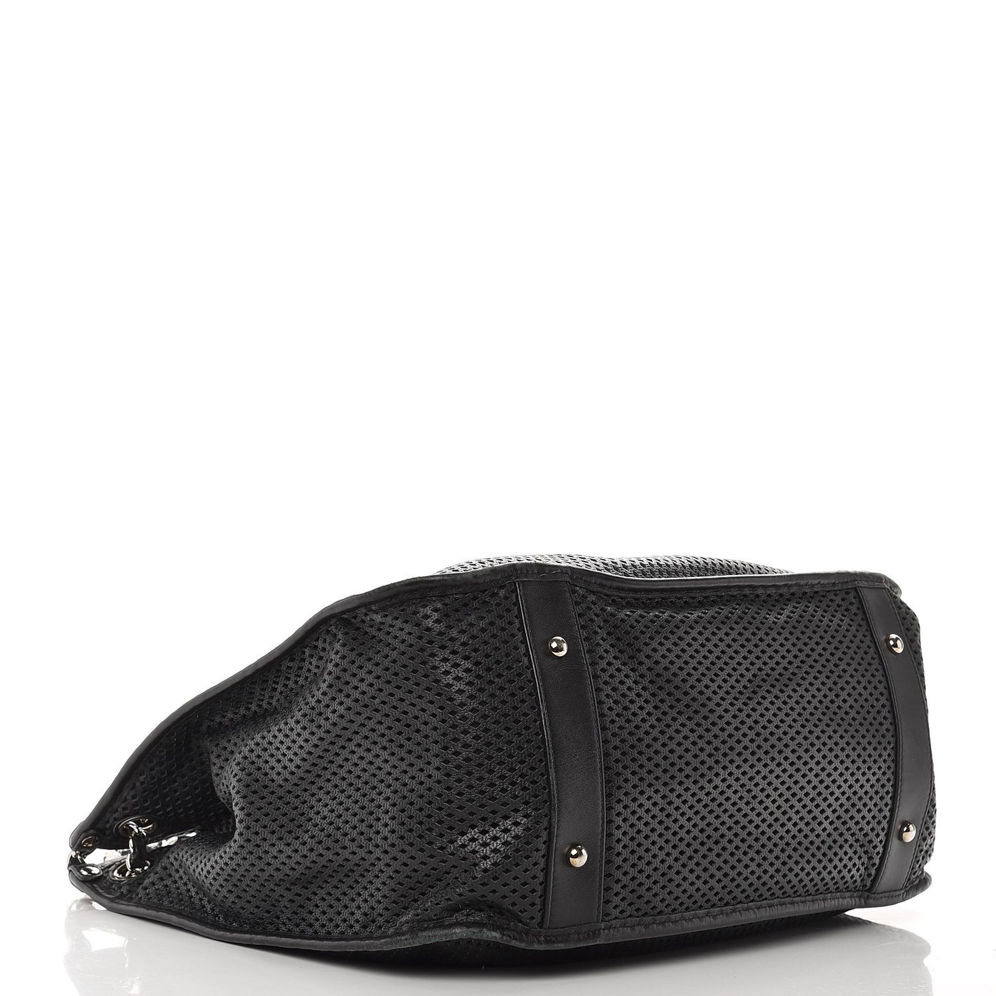 Calfskin Perforated Up In The Air Tote Black