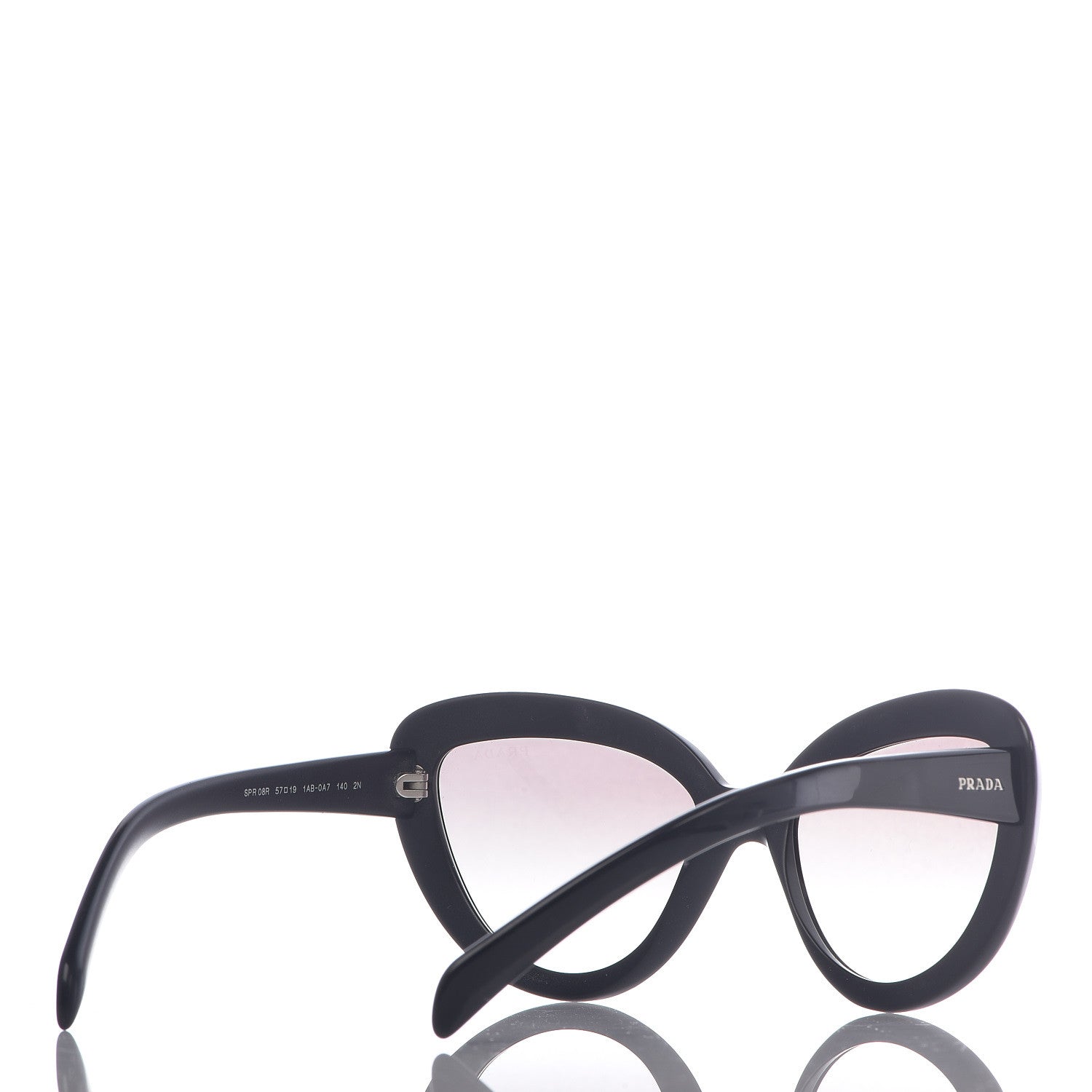 Prada Cat Eye Sunglasses SPR 08R Black 4 of 7