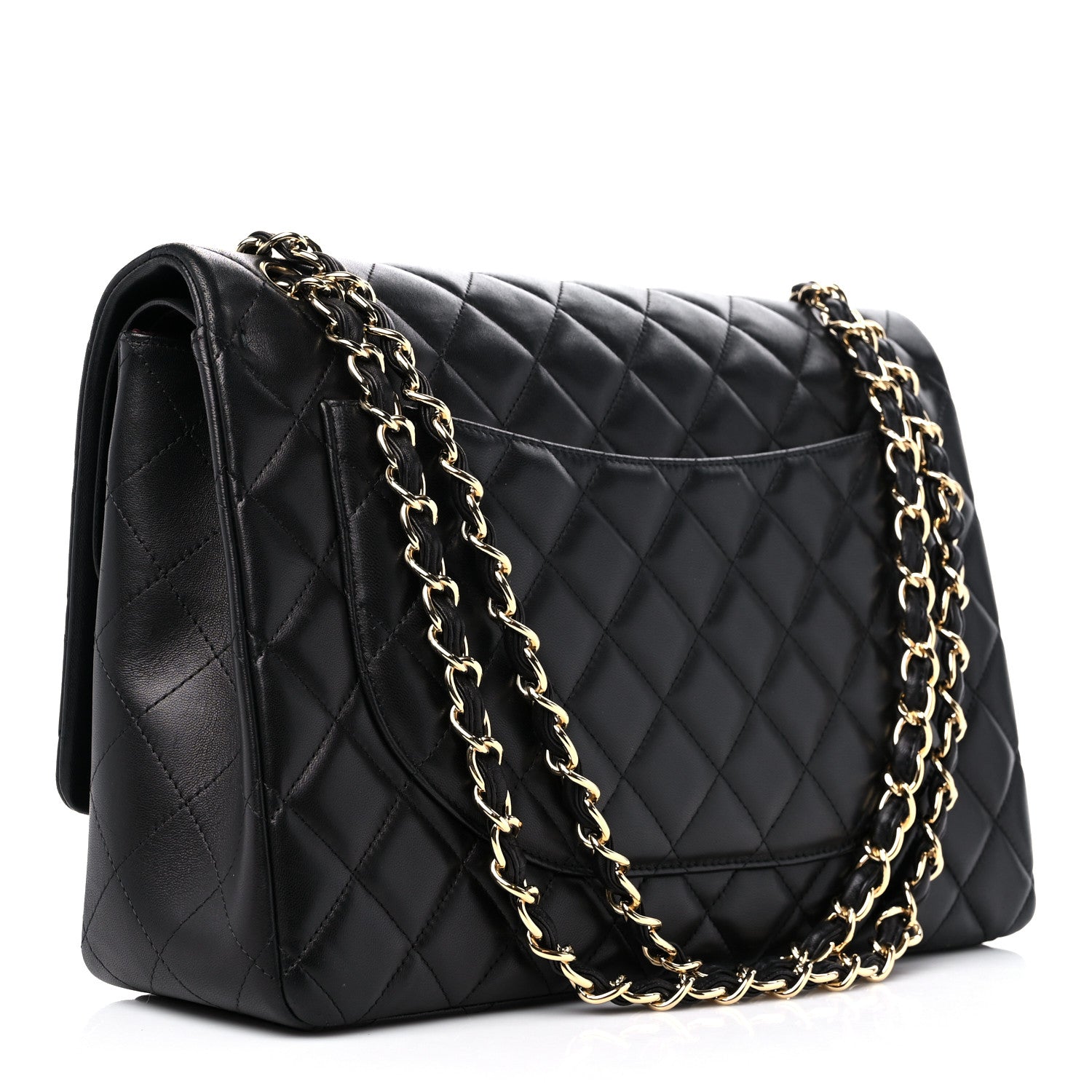 Chanel Lambskin Quilted Maxi Double Flap Black 3 of 9