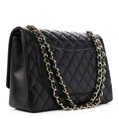 Chanel Lambskin Quilted Maxi Double Flap Black 3 of 9