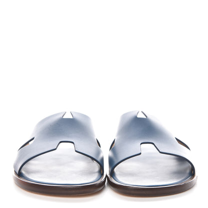 Hermes Calfskin Mens Izmir Sandals 41 Petrole 2 of 9