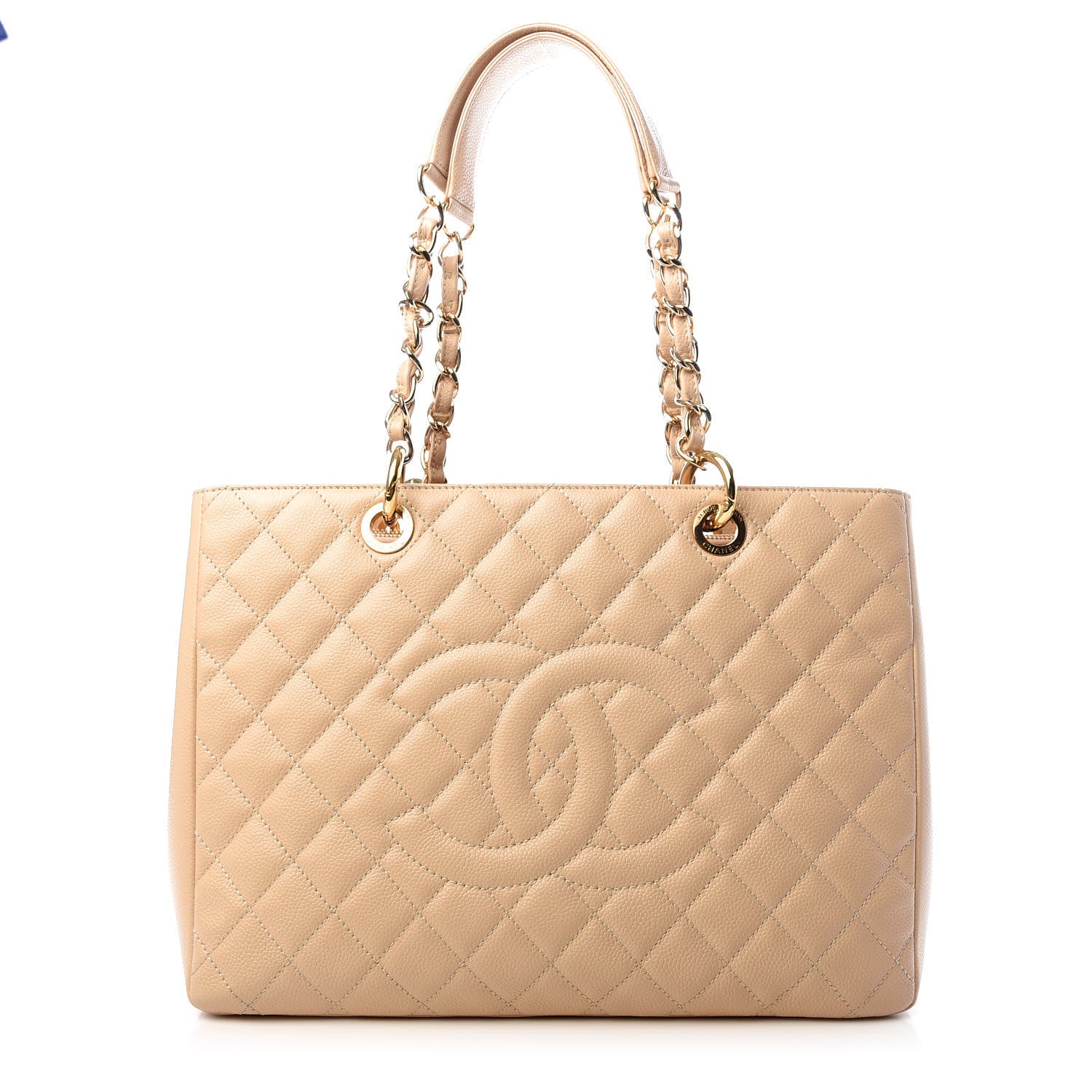 Chanel Caviar Quilted Grand Shopping Tote GST Beige 1 of 10