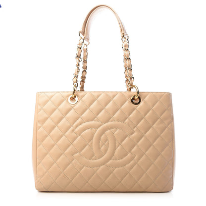 Chanel Caviar Quilted Grand Shopping Tote GST Beige 1 of 10