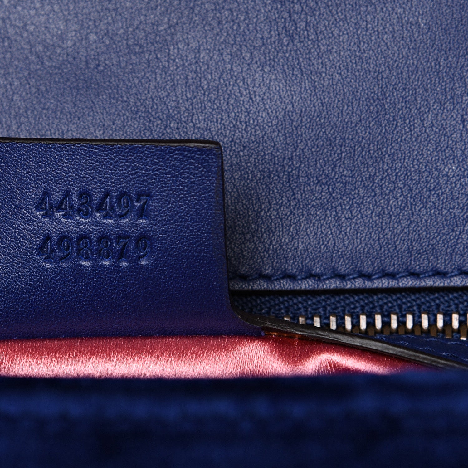 Gucci Velvet Matelasse Deer Embroidered Small GG Marmont Shoulder Bag Cobalt Blue 6 of 10