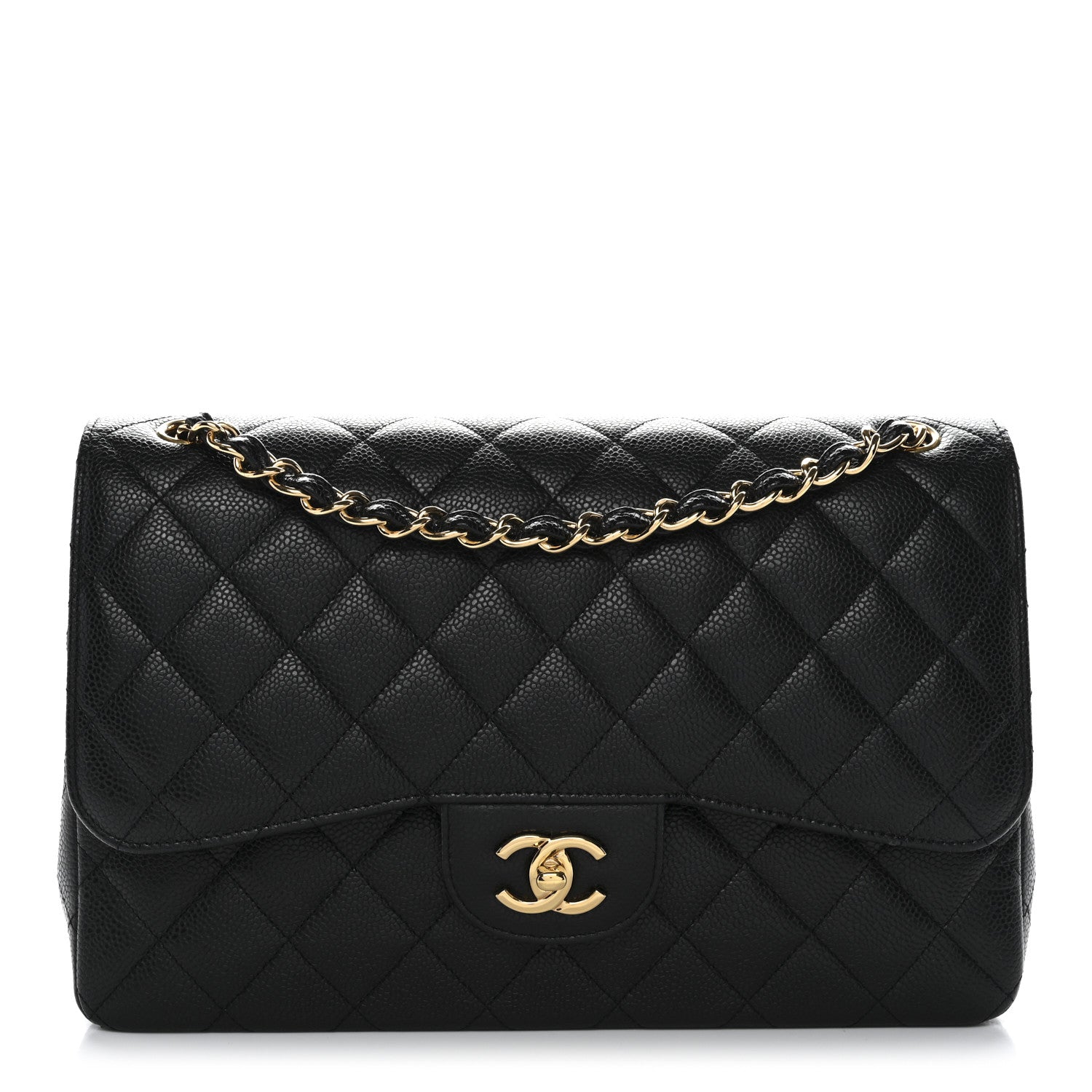Chanel Caviar Quilted Jumbo Double Flap Black 1 of 11