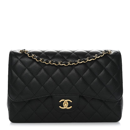 Chanel Caviar Quilted Jumbo Double Flap Black 1 of 11