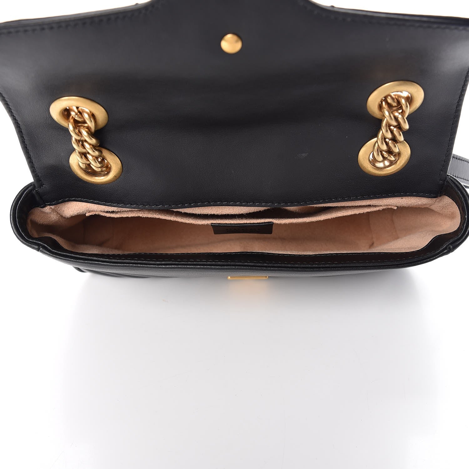Gucci Calfskin Matelasse Mini GG Marmont Shoulder Bag Black 5 of 8