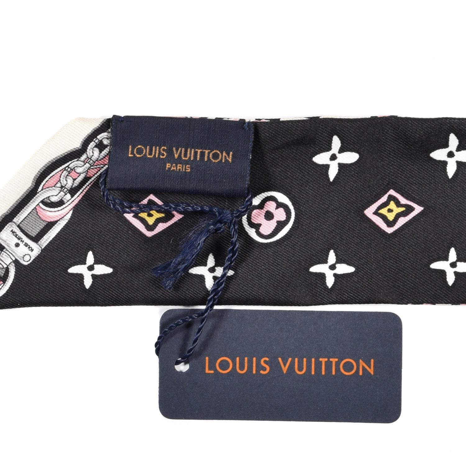 Louis Vuitton Silk Monogram Wild At Heart BB Bandeau Black 3 of 3