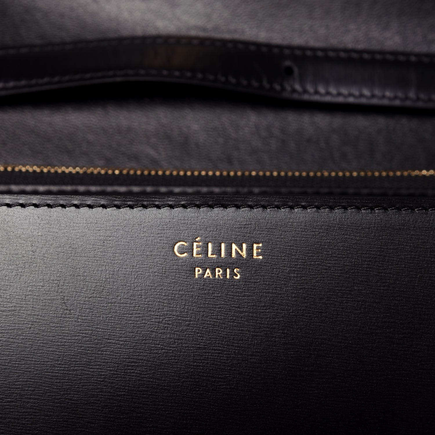 Celine Box Calfskin Medium Classic Box Flap Black 6 of 10