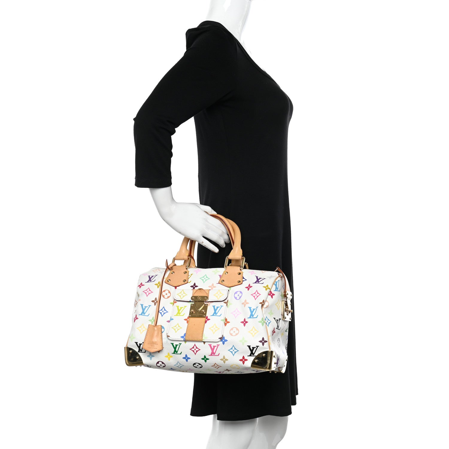 Louis Vuitton Monogram Multicolor Speedy 30 White 2 of 13