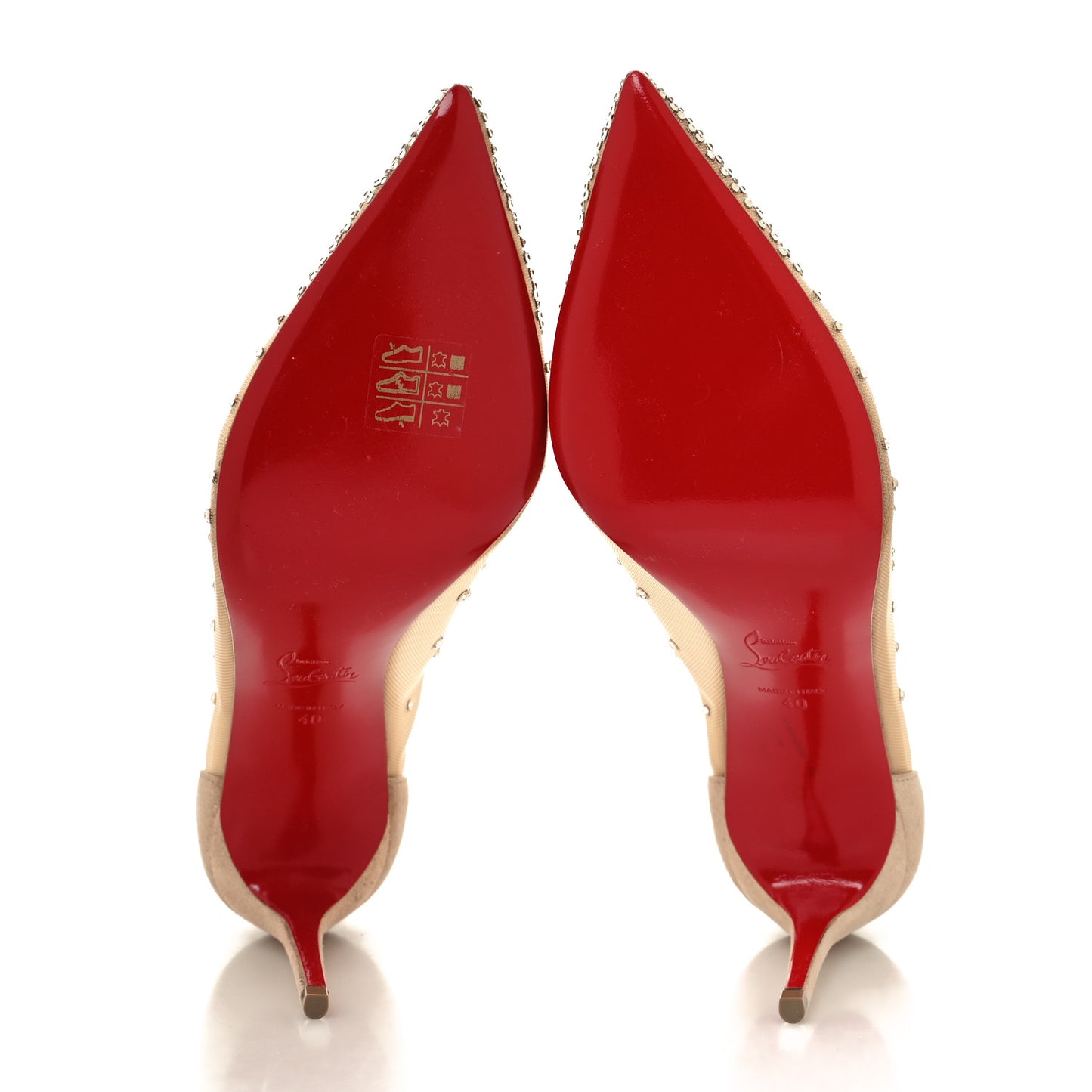 Suede Lame Crystal Strass Follies 85 Pumps 41 Light Silk