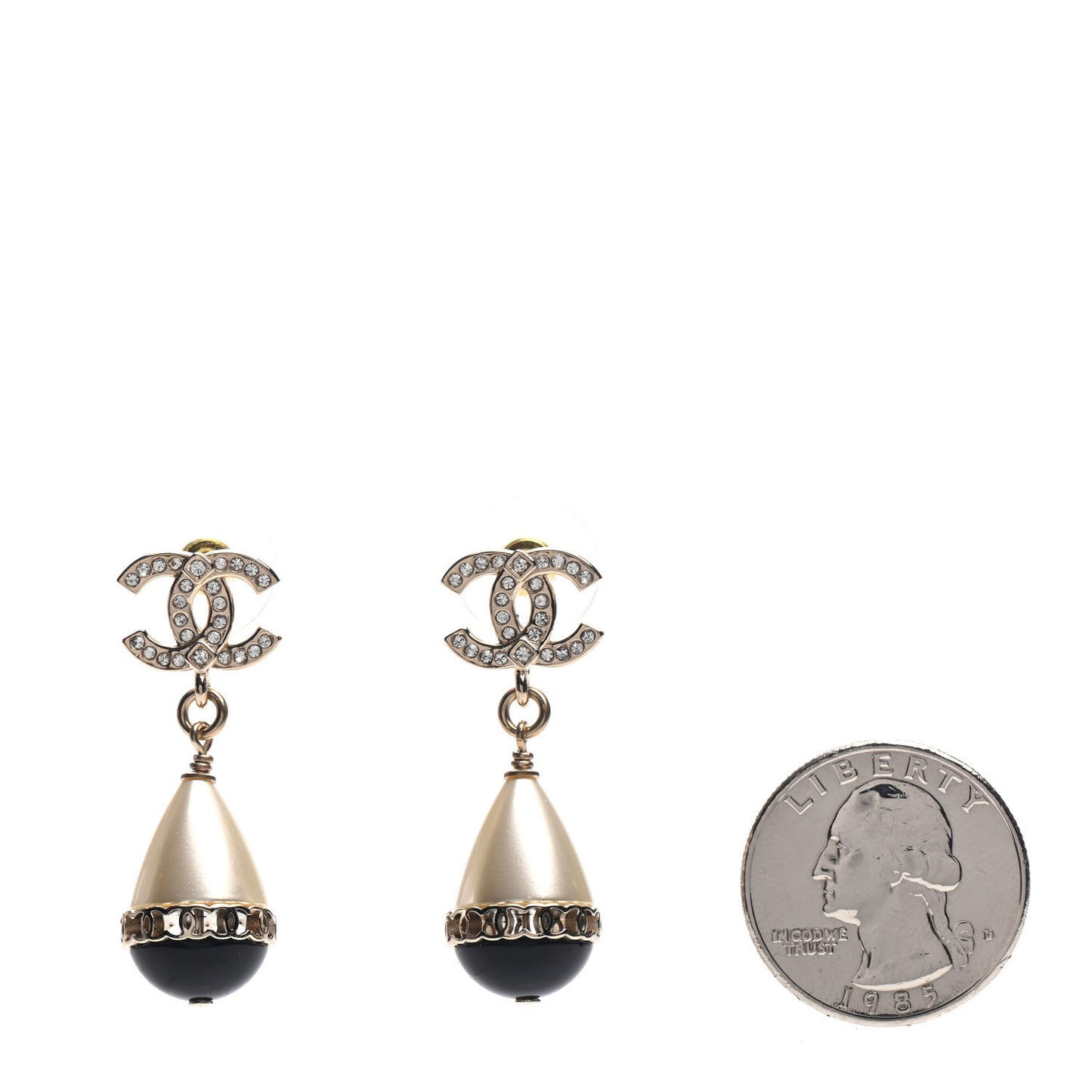 Crystal Bead Divine Highness Drop Earrings Gold