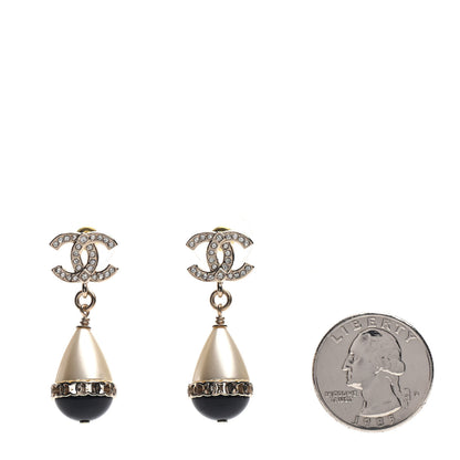 Chanel Crystal Bead Divine Highness Drop Earrings Gold 2 of 5