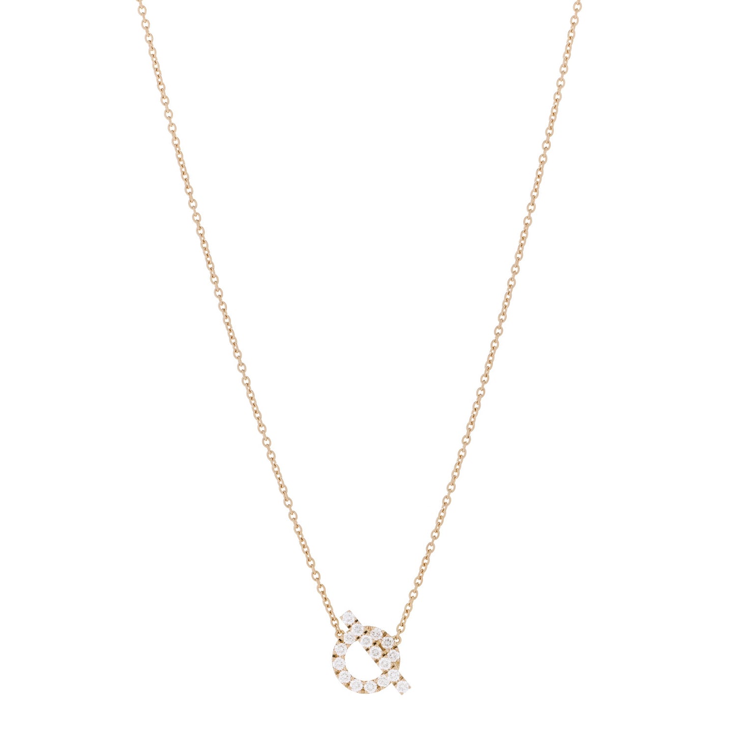 18K Rose Gold Diamond Finesse Pendant Necklace