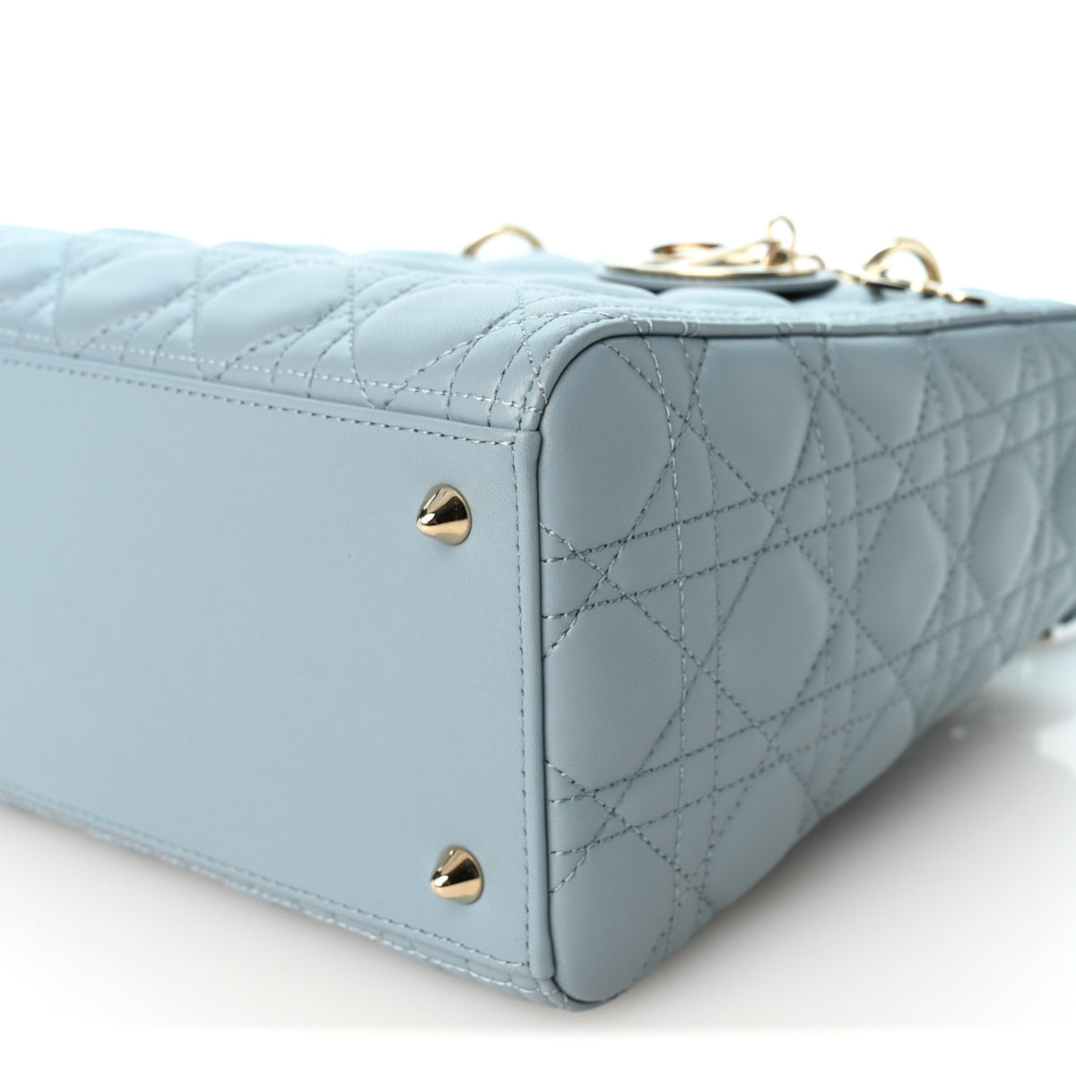 Christian Dior Lambskin Cannage Medium Lady Dior Light Blue 10 of 10