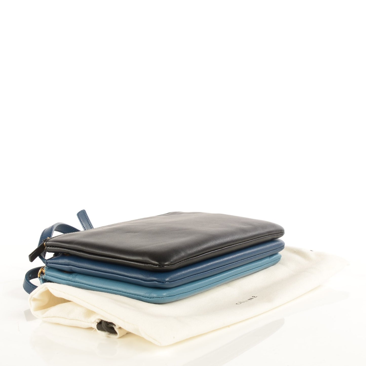 Lambskin Small Multicolor Trio Crossbody Bag Black